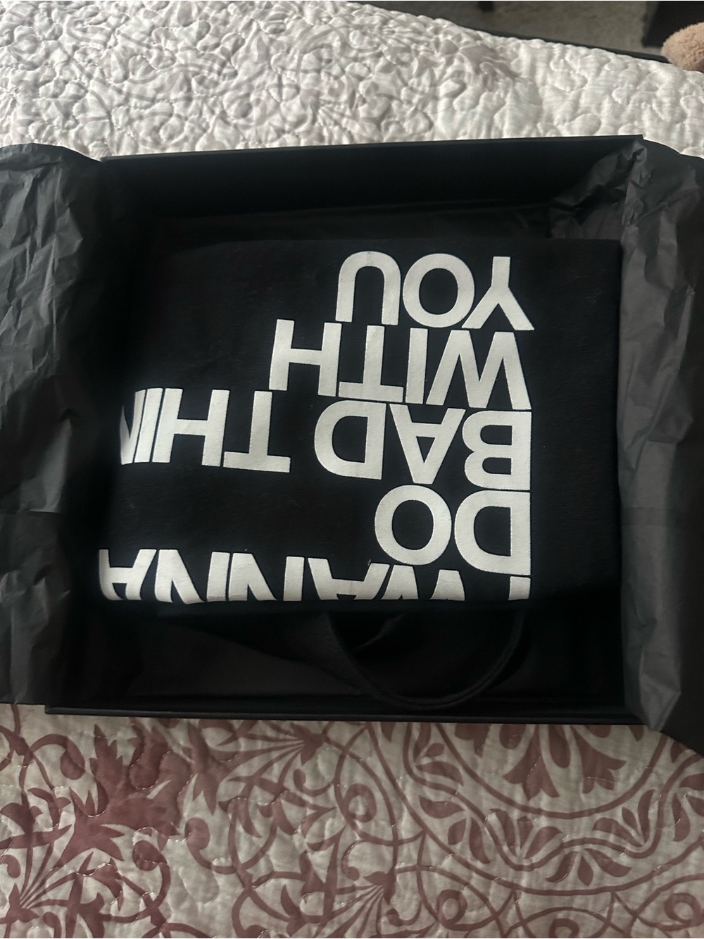 Saint Laurent Black Tote-I want to do bad things with you - Picture 2 of 11